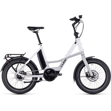 Bicicleta de paseo eléctrica CUBE COMPACT HYBRID 500 WAVE Gris/Blanco 2023 0